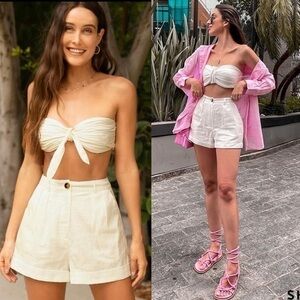 2/$25 Shein Bandeau Top & Shorts Set